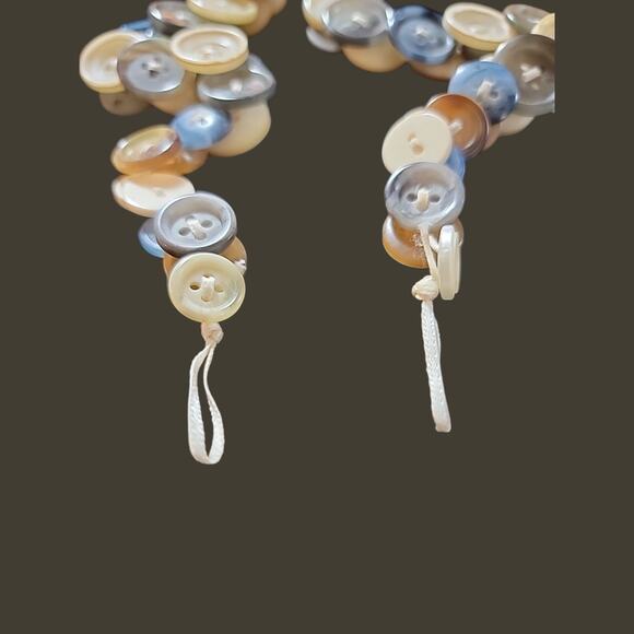 Vintage Buttons Double Side Handmade Statement Necklace OOAK - Picture 2 of 6